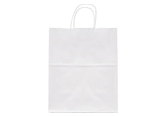 Food Grade Custom Design White Kraft Paper Shopping Bag