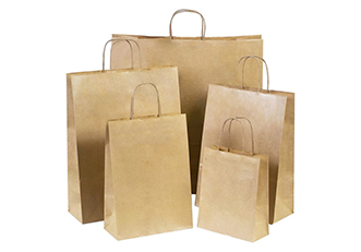 Manufactures Custom Cheap Flat Handle Craft Paper Bags With Your Own Logo